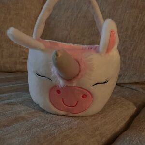 Unicorn Plush Easter Basket for Kids